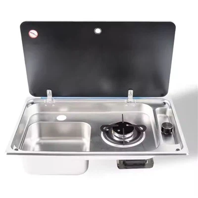 RV gas komfur og vask med dækning